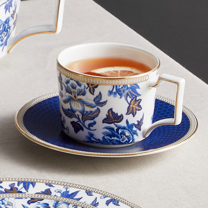 Wedgwood Taza de Té con Plato Hibiscus